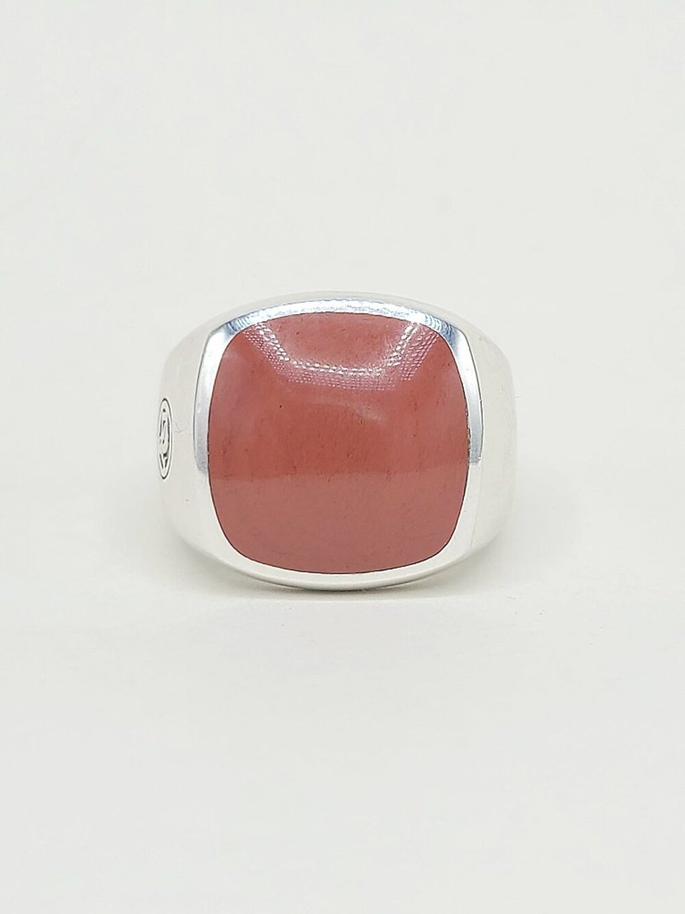 David Yurman Exotic Stone Signet Ring w/ Red Jasper - 20mm - Size 11 - RARE